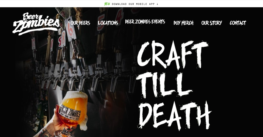 Beer Zombies - Microbrewery Website Examples