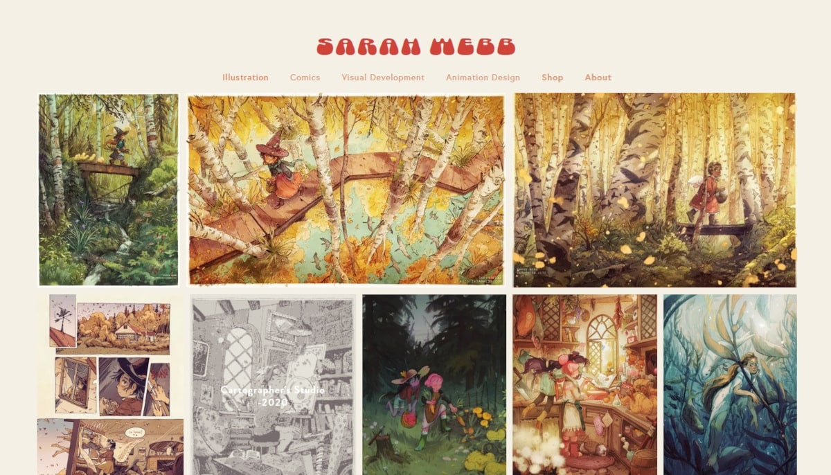 Best Art Portfolios Websites_Sarah Webb