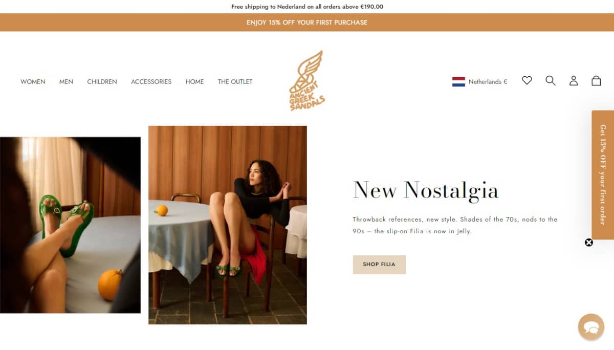 Best Call To Action Websites_Ancient Greek Sandals