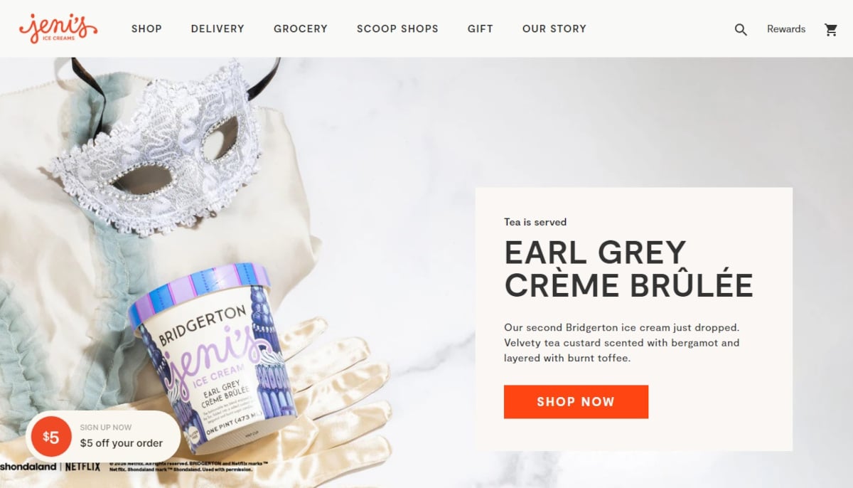 Best Checkout Designs_Jeni's Ice Creams