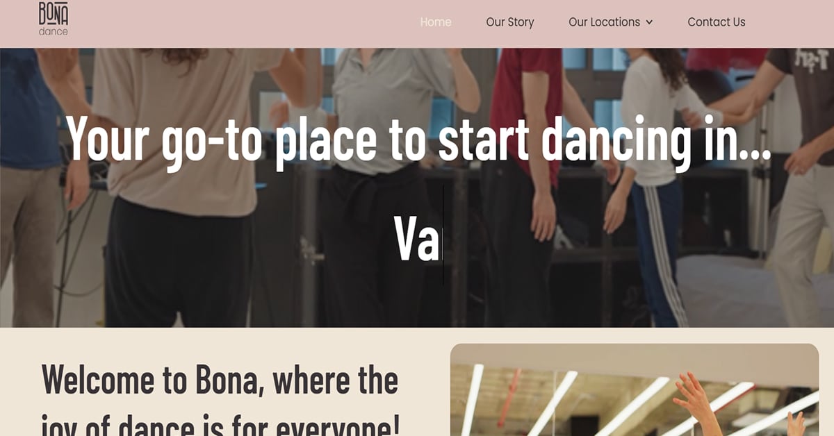 Bona Dance - Dance Studio Website Design Investment Advisor App - Glassmorphism Website Examples