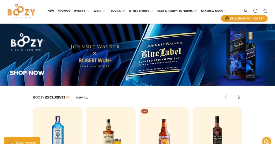 Boozy - Liquor Store Website Examples