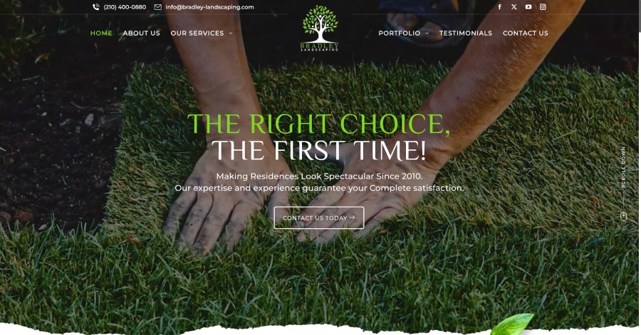Bradley Landscaping - Landscpaing Website Examples Bradley Landscaping - Landscpaing Website Examples