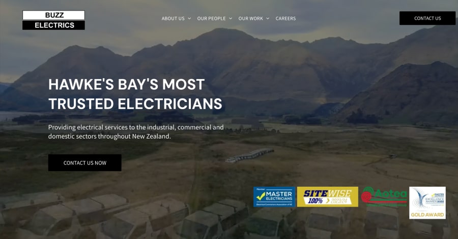 Buzz Electrics - Electrician Website Examples