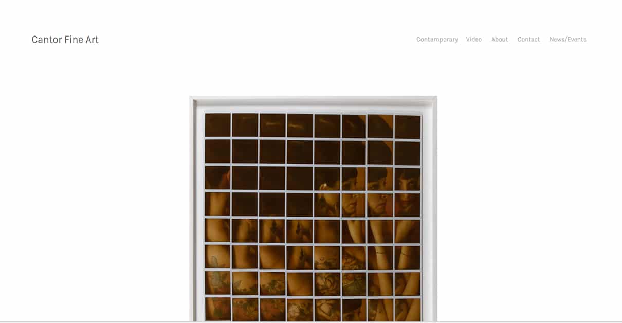 Cantor Fine Art - White Web Design