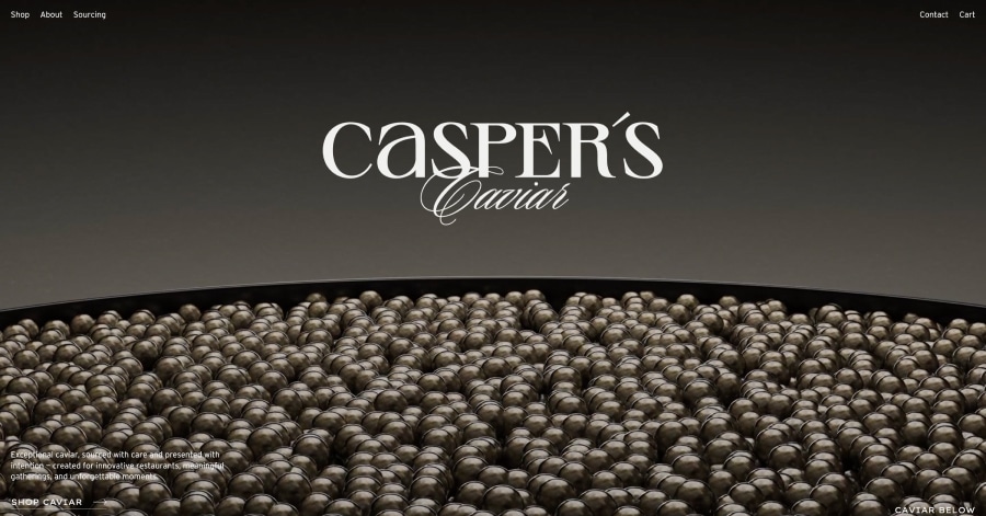 Casper's Caviar - Parallax Website Examples Casper's Caviar - Parallax Website Examples