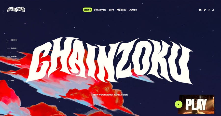Chainzoku - Gaming Website Examples Chainzoku - Gaming Website Examples