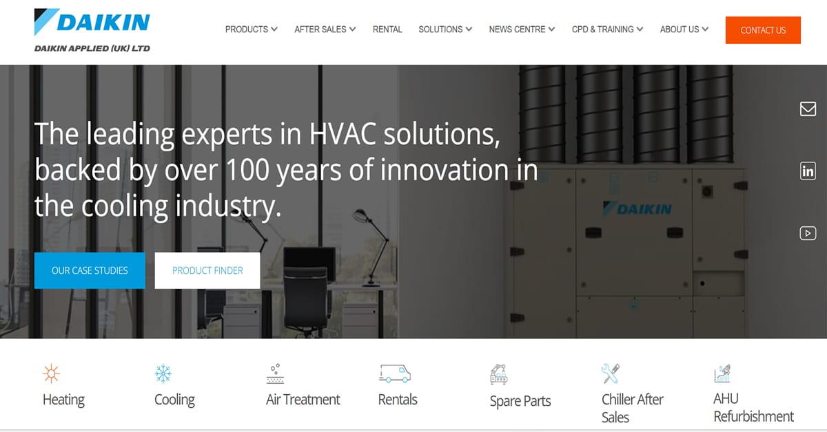 Daikin - Factory Website AngloAmerican - Factory Website Example