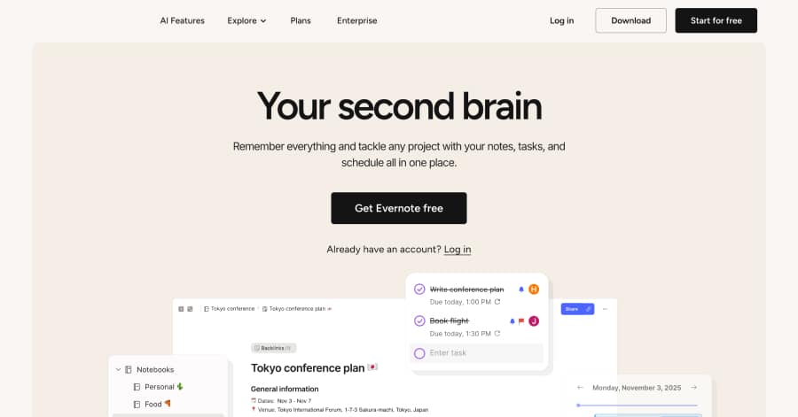 Evernote - Lead Generation Website Examples Evernote - Lead Generation Website Examples
