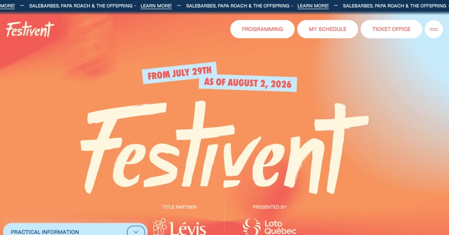 Festivent - Parallax Website Examples Festivent - Parallax Website Examples