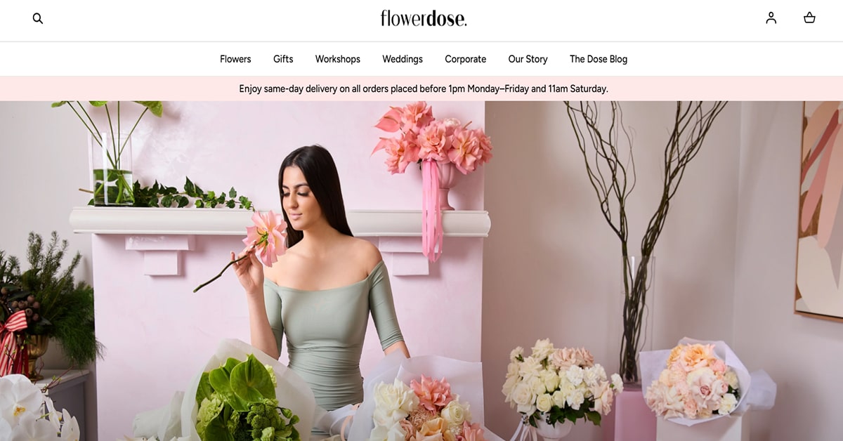 Flowerdose - Pink Web Design Best Pink Website Examples_Pink Cafe