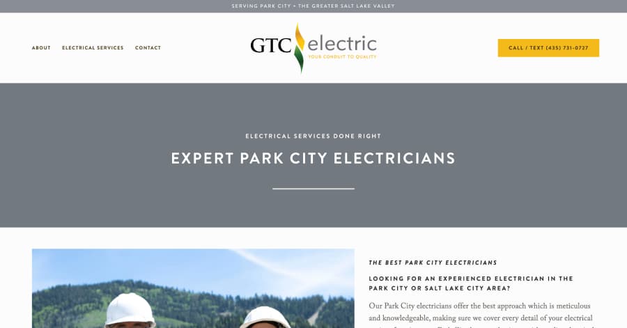 GTC Electric - Electrician Website Examples