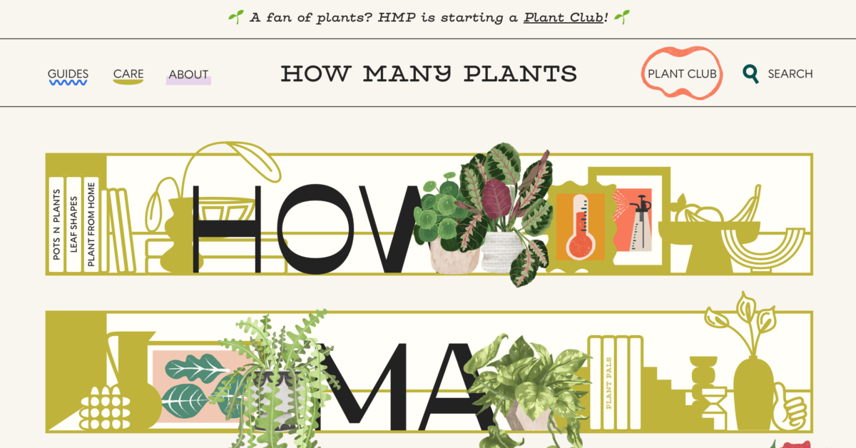 How Many Plants - Playful Website how many plants - playful website examples