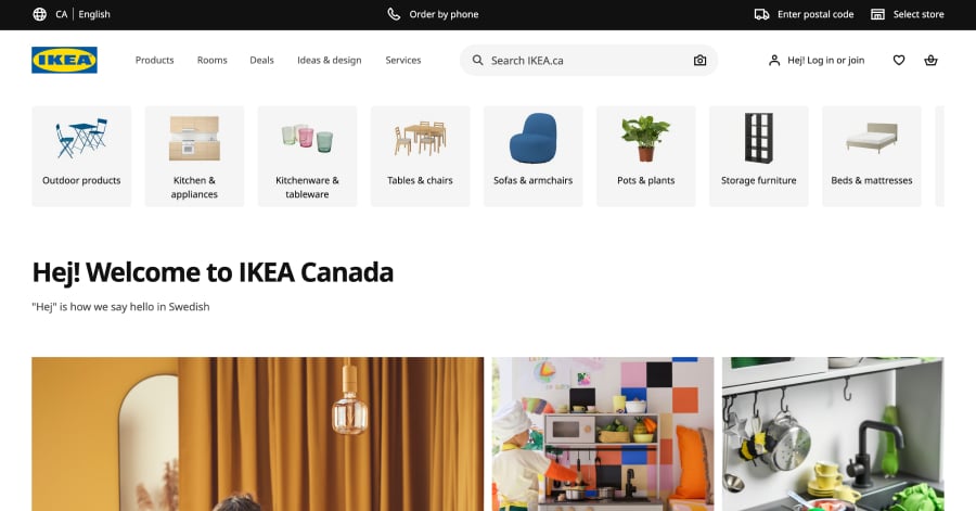 IKEA - Furniture Store Website Examples Gigi Hadid - Model Website Examples