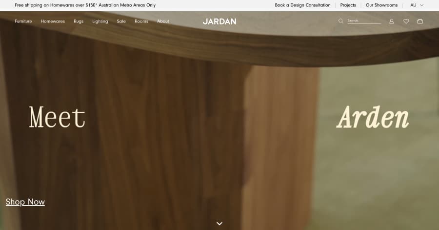 Jardan - Furniture Store Website Examples Jardan - Furniture Website Examples