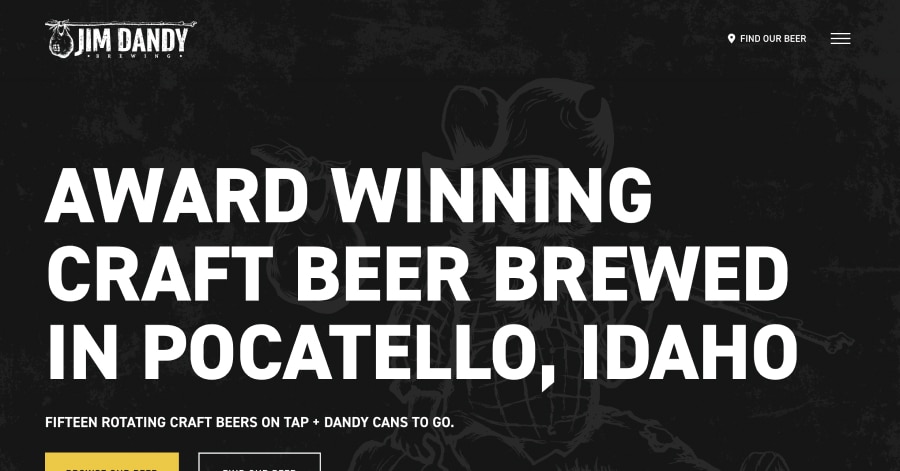 Jim Dandy Brewing - Microbrewery Website Examples