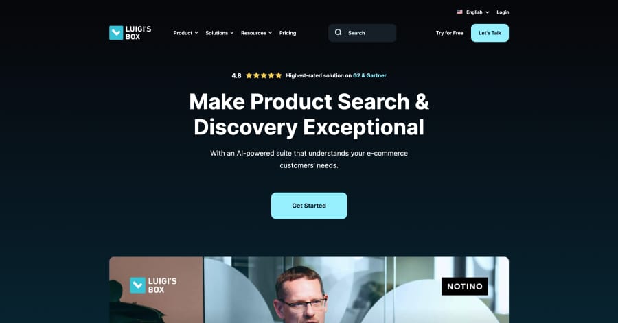 Luigi's Box - Personal Shopping Assistant Website Examples
