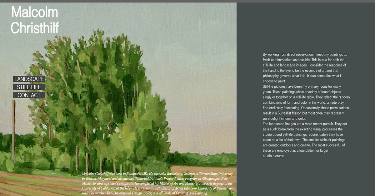 Calvin Pausania Wix Website Example