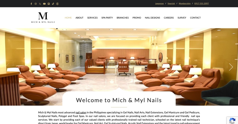 Mich & Myl Nails - Nail Studio Website Examples