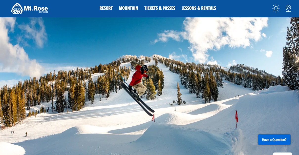 Mountain Lodge - Ski Resort Website Examples