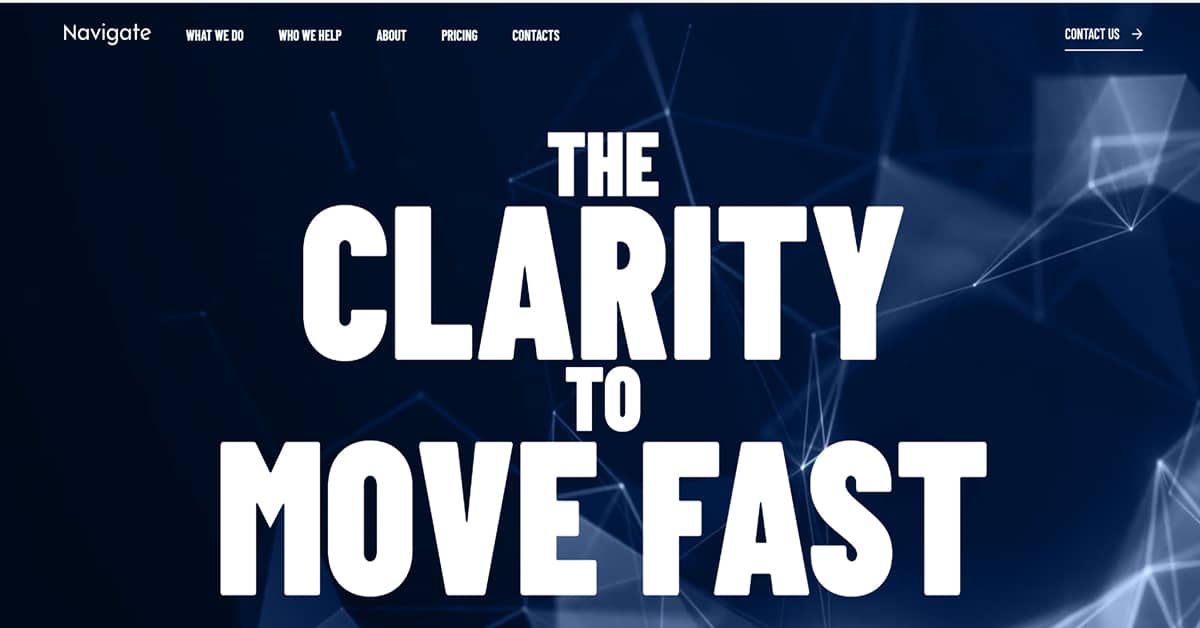 Navigate - White Web Design