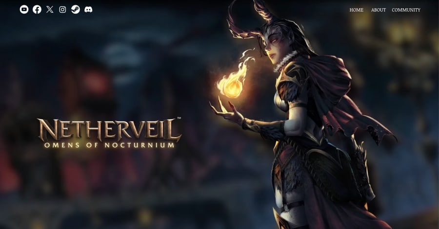 Netherveil - Gaming Website Examples Netherveil - Gaming Website Examples