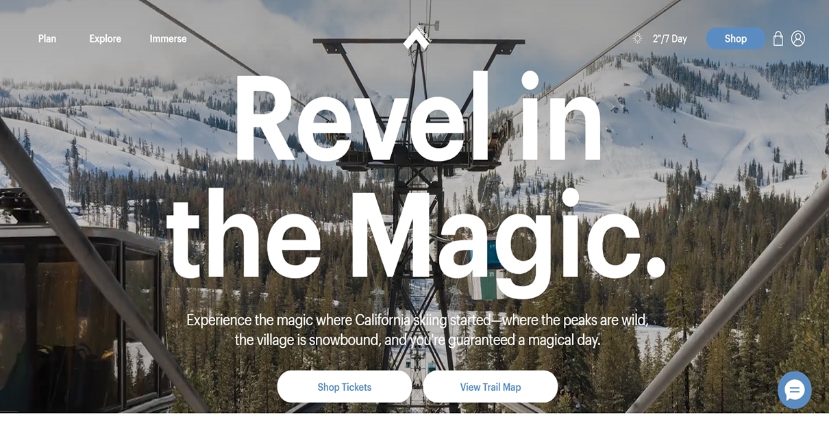 Mountain Lodge - Ski Resort Website Examples