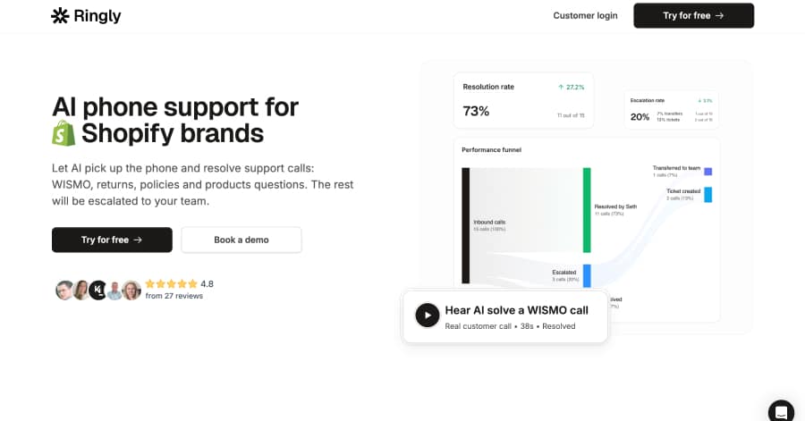 Ringly - Personal Shopping Assistant Website Examples