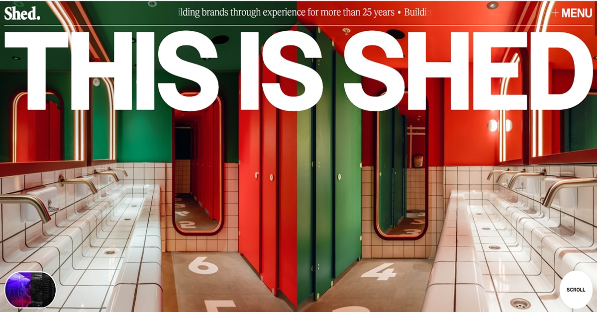 Shed - Playful Website fishing the feed - playful websites examples