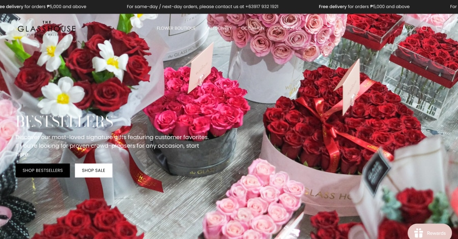 The Glasshouse Flowers - Flower Shop Website Examples The Glasshouse Flowers - Flower Shop Website Examples