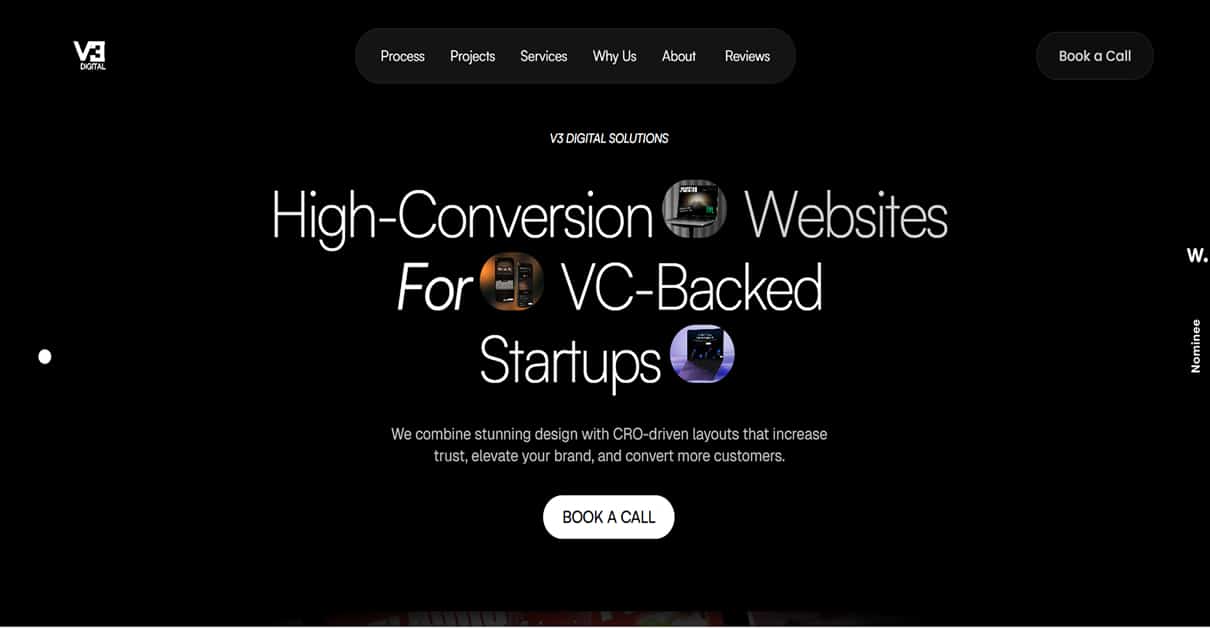 V3 Digital Solutions - Website Welcome Message
