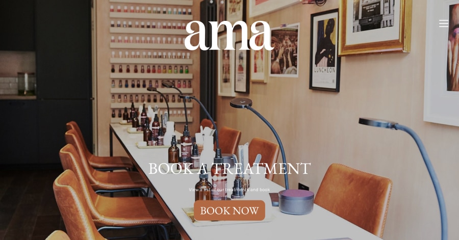 ama - Nail Studio Website Examples ama - nail salon website examples