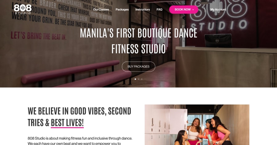 808 Studio - Dance Studio Website Example T.RICKS - Glassmorphism Website Examples