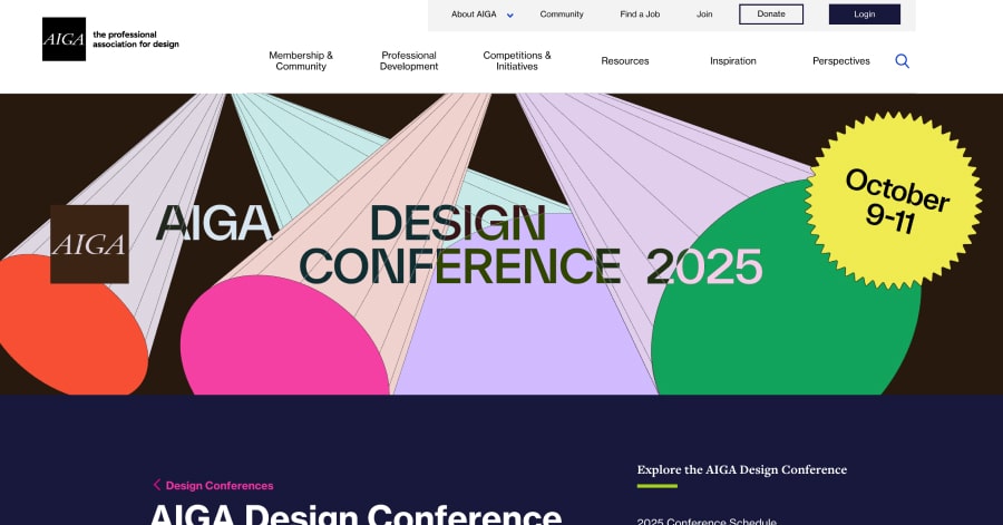 AIGA - Conference Website Examples Aiga Conference Website Examples