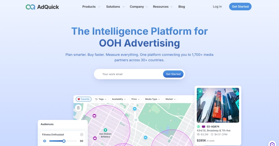 AdQuick - Startup Website Example