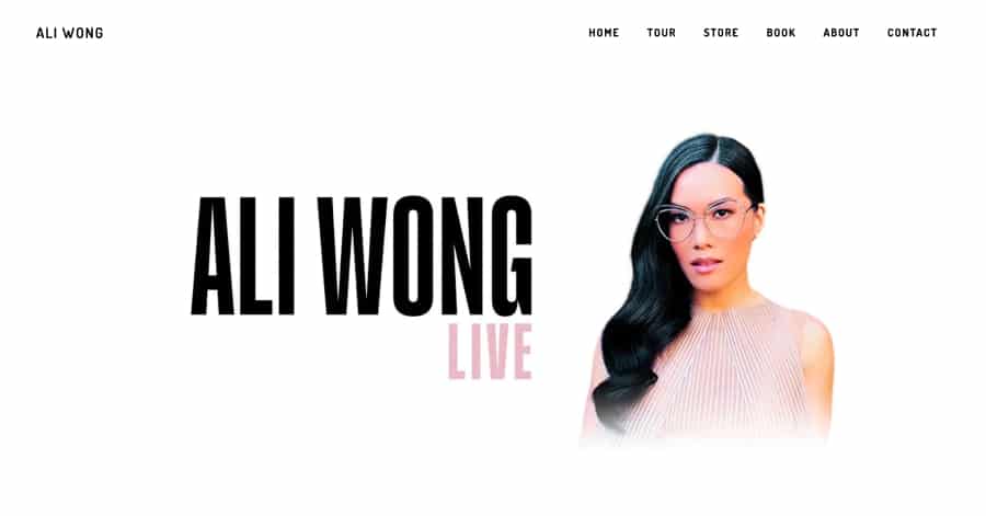 Ali Wong - Comedian Website Example Capitol City - Golf Course Website Examples
