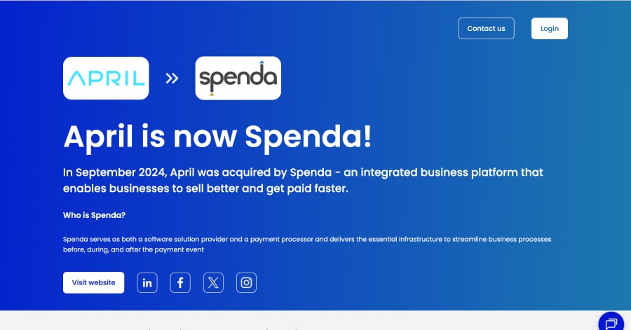April - Startup Website Example