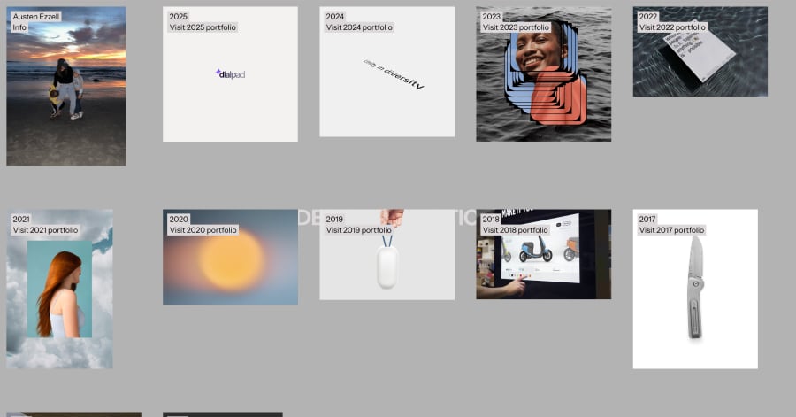 Austen Ezzell - Pastel Website Examples