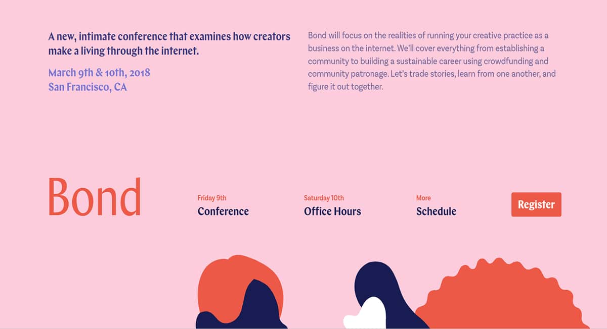 Bond - Pink Web Design Bond