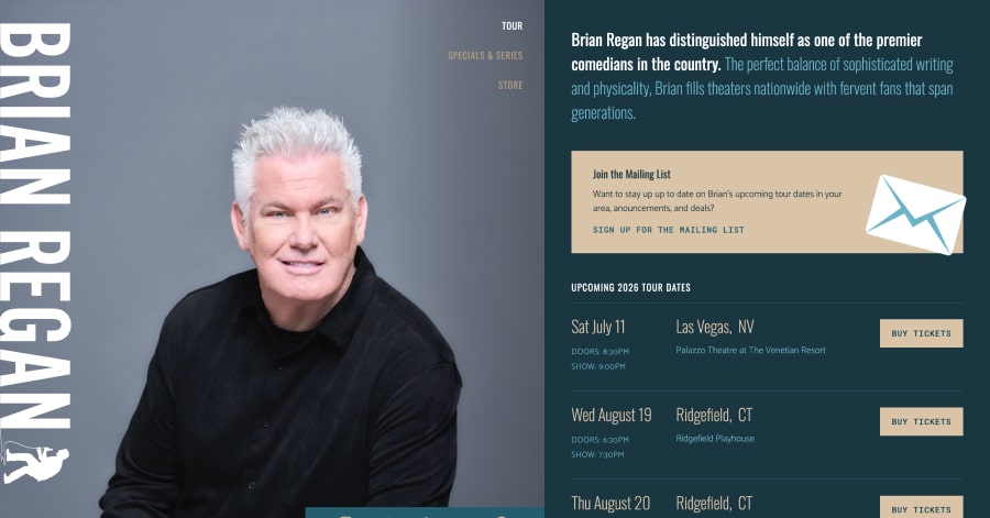 Brian Regan - Comedian Website Example Kooyonga Golf Club - Golf Course Website Examples