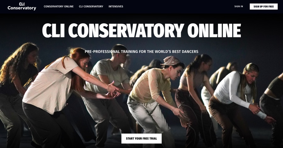 CLI Conservatory - Dance Studio Website Example Reflect - Glassmorphism Website Examples