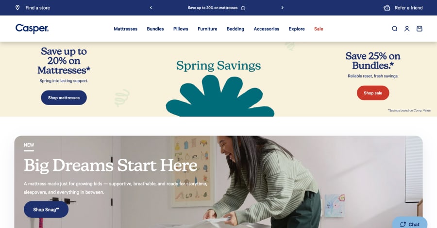Casper - Landing Page Design Example Best Landing Pages_Casper