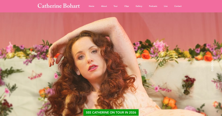 Catherine Bohart - Comedian Website Example Kooyonga Golf Club - Golf Course Website Examples