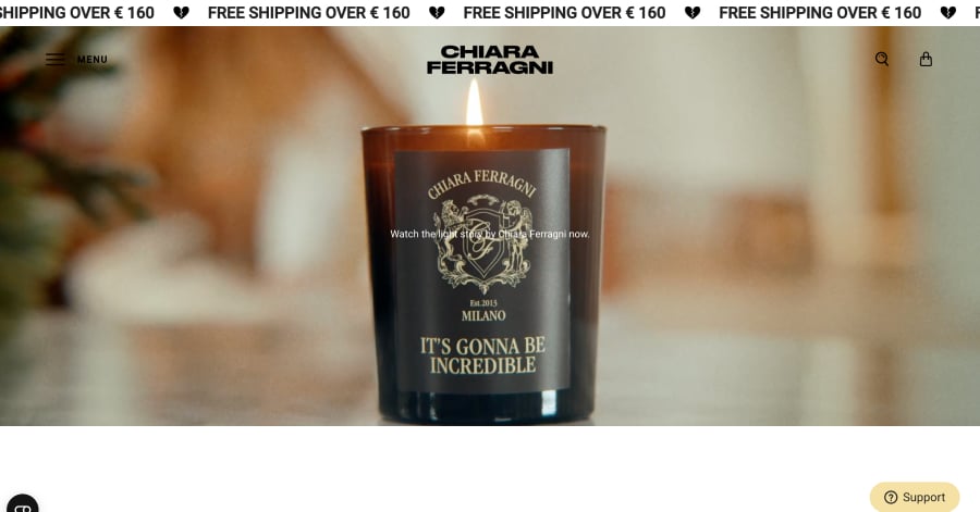 Chiara Ferragni - Influencer Website Examples chiara ferragni - influencer website example