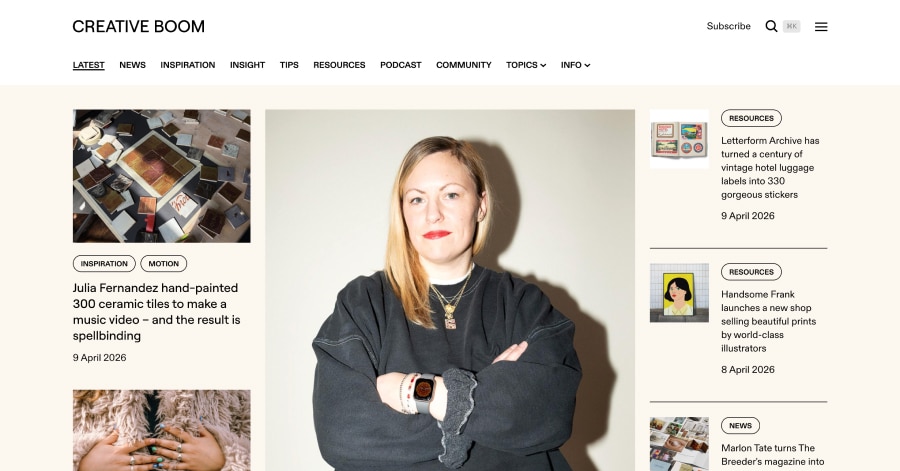 Creative Boom - Culture Website Examples creative boom - culture website examples
