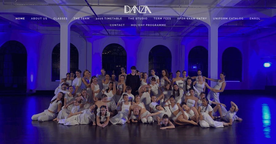 Danza - Dance Studio Website Example Behance KIT IU - Glassmorphism Website Examples