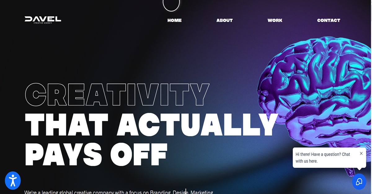 Davel - Blue Web Design Best Blue Websites_TROA