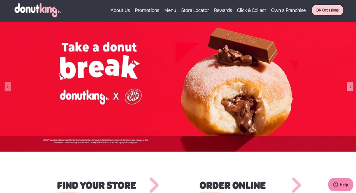 Donut King - Pink Web Design Best Pink Website Examples_Donut King