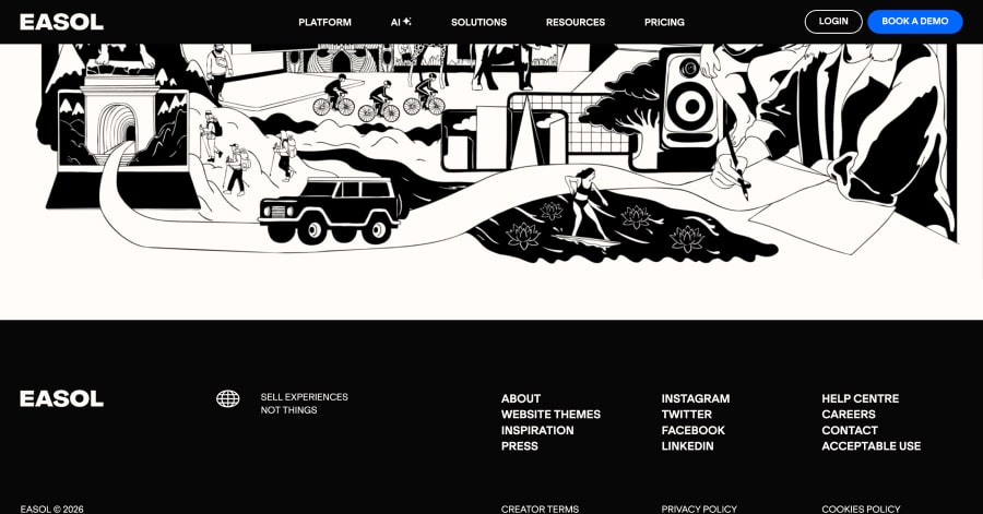 Easol - Footer Website Design Example
