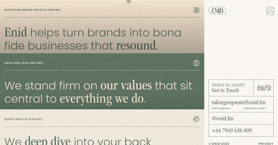 Enid - Pastel Website Examples